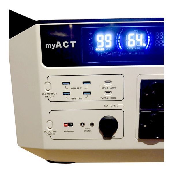 Зарядна станція myACT AP2502 2500 Вт (акумулятор LiFePO4 2496 Вт&middot;год) myACT AP2502 фото
