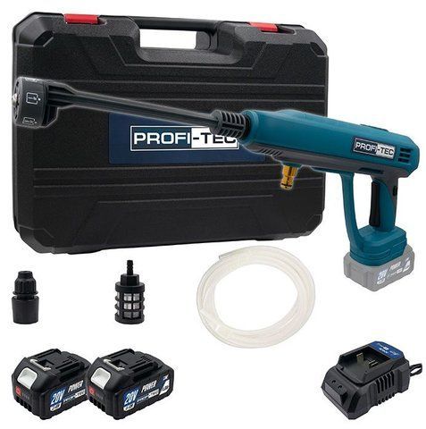 Акумуляторна мийка високого тиску PROFI-TEC PHPW3020 POWERLine (2&times;PT2040MP (4.0Аг), зарядний пристрій) PROFI-TEC PHPW3020  фото