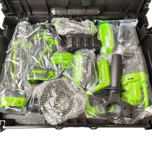 Набір акумуляторного інструменту Grosser SET 482 (з АКБ та ЗП) Grosser SET 482 фото Набір акумуляторного інструменту Grosser SET 482 (з АКБ та ЗП) Grosser SET 482 фото