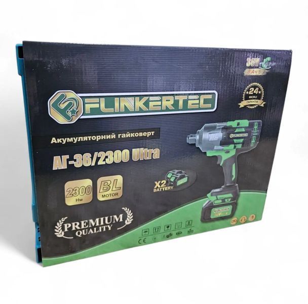 Акумуляторний гайковерт FLINKERTEK АГ- 36/2300 Ultra (36V 8A - 2 АКБ, 2300 Нм)  АГ- 36/2300 Ultra фото