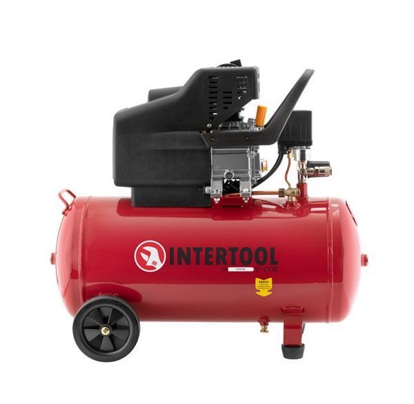 Компресор 50 л, INTERTOOL PT-0003 1 гіциліндер 1.5 кВт, 220 В, 8 атм, 206 л/хв. PT-0003  фото