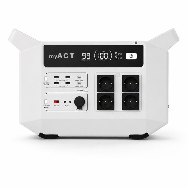 Зарядна станція myACT AP2200,батарея LiFePO4, 2160 Вт&middot;год, (2.2кВт) myACT AP2200 фото