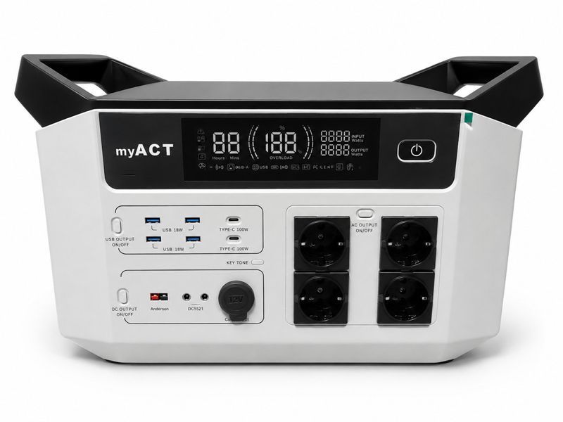 Зарядна станція myACT AP2200,батарея LiFePO4, 2160 Вт&middot;год, (2.2кВт) myACT AP2200 фото