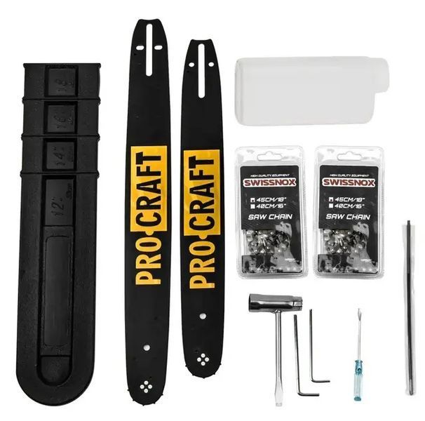 Бензопила ProCraft K450 (3,5 кВт, 2 шини 40 і 45 см) ProCraft K450 фото
