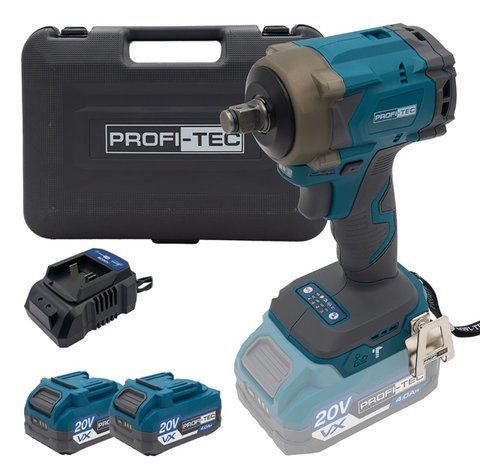 Акумуляторний гайковерт PROFI-TEC PPTW4520 (2 АКБ 4 А&middot;год та зарядний пристрій) PROFI-TEC PPTW4520 фото